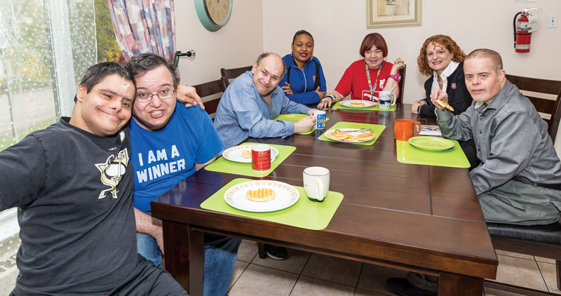 Gathered around the table at Broadview Village (Photos: Steve Nelson)