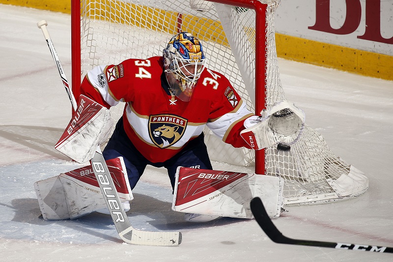 James Reimer in the net