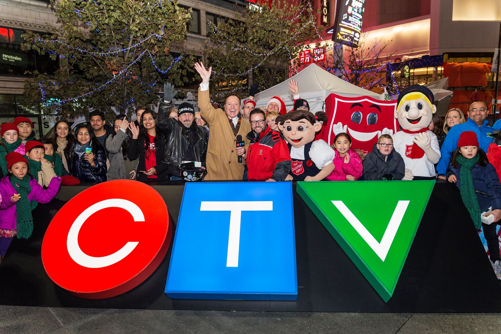 The Toy Mountain launch at Yonge-Dundas Square in Toronto