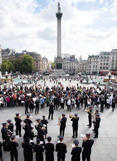 The open-air meeting at Trafalgar Square