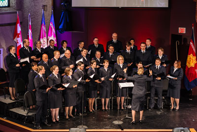 The cadet chorus sings their sessional song, Nothing to Offer but Christ