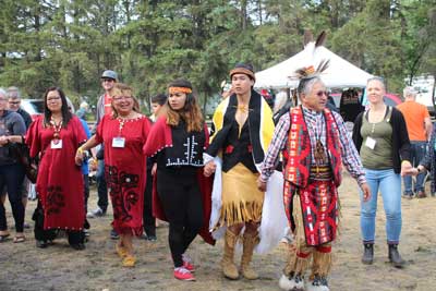 Photo of round dance at pow wow