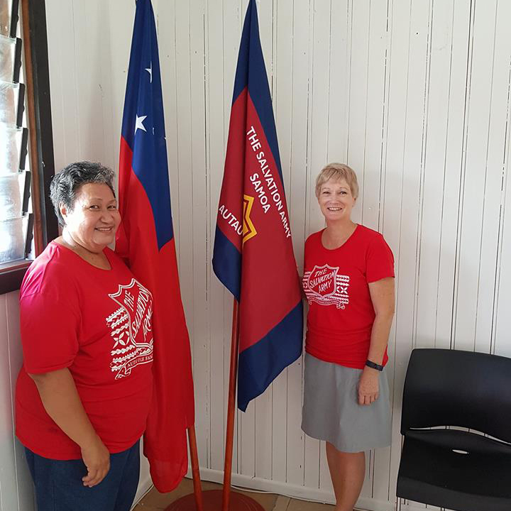 Captain Miriama Simanu and Colonel Jenny Carey are leading the work in Samoa