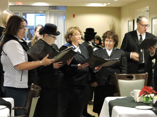 A Salvation Army choir sings
