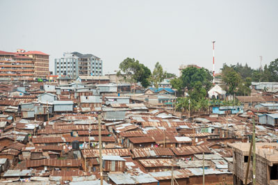 Kibera, an informal settlement outside Nairobi, is the largest urban slum in the world.