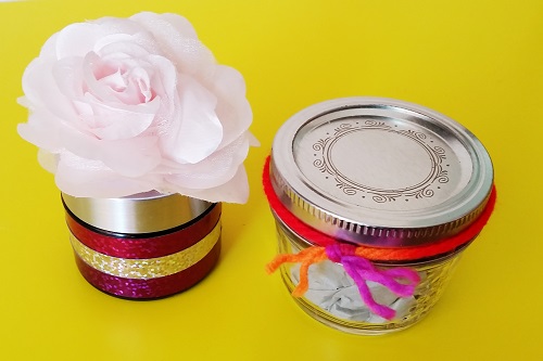 Two decorated jars
