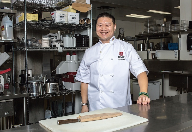"My work here is my passion," says Alvin Chong, here in The Salvation Army's Belkin House kitchen