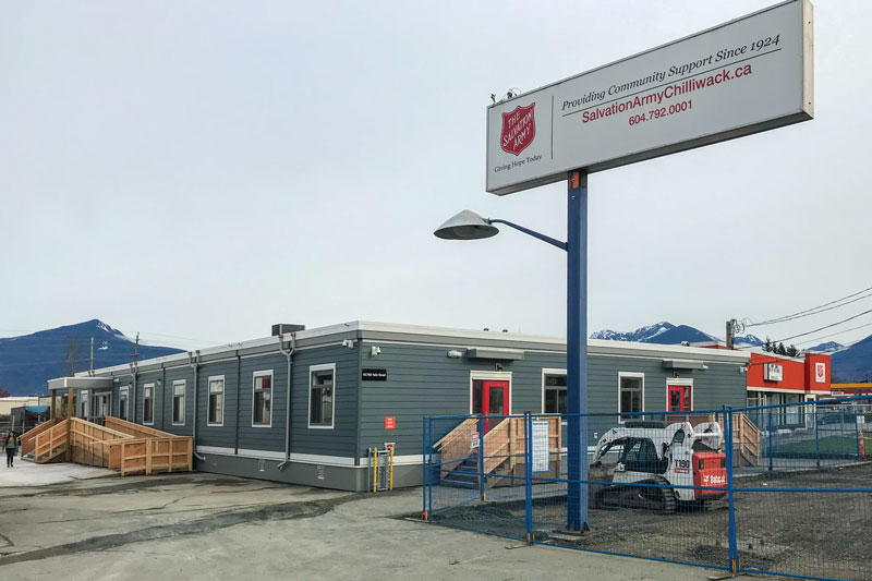 The new modular shelter in Chilliwack
