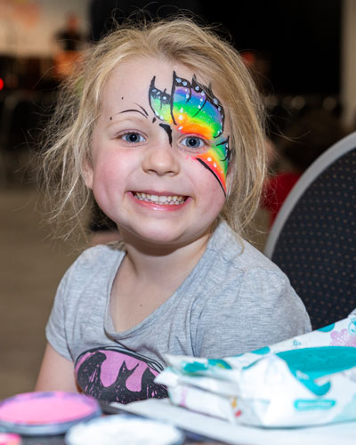 Facepainting was a popular feature of the event