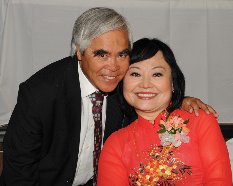 Kim Phuc with Nick Ut, who took the famous photo of her in 1972 (Photo: © Steven Stafford)