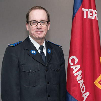 Tom in his Salvation Army uniform