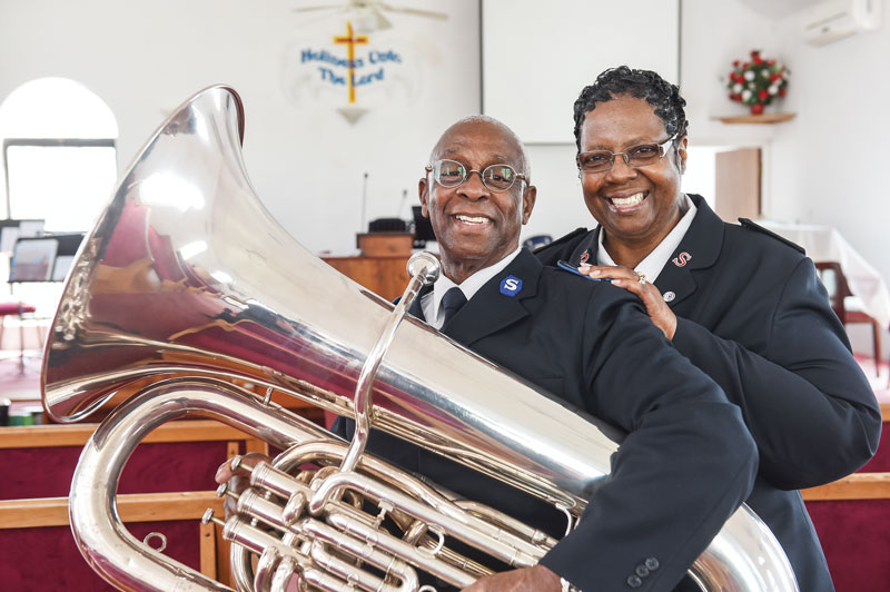 James and Henrietta play bass and Eb horn, respectively (Photo: Akil Simmons)