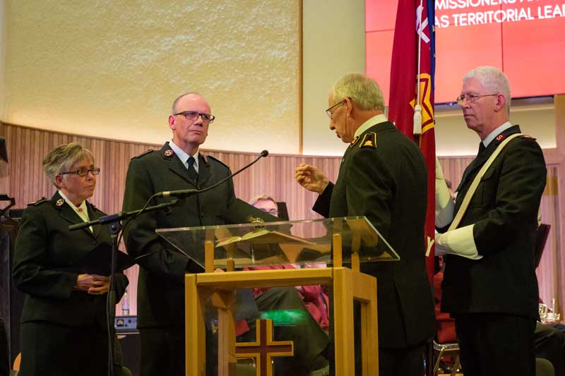 General Brian Peddle called upon the Cotterills to exercise servant leadership