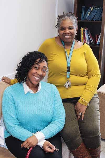 Julie Corona, chaplain, and Andrea Randall, director of Cuthbert House