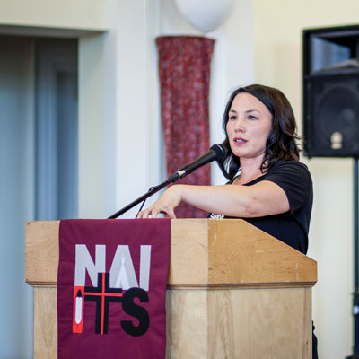 Erna Hackett presents at the NAIITS symposium in June