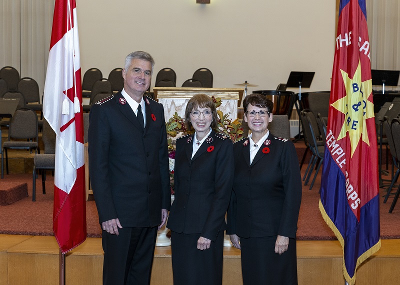Colonel Edward Hill, Commissioner Susan McMillan and Colonel Shelley Hill