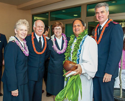 Colonels Hill at the Hawaii Kroc Center dedication as divisional leaders