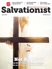 Cover of April 2019 issue of Salvationist
