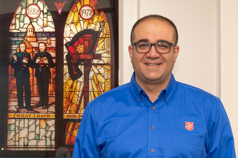 Tharwat Eskander poses in The Salvation Army's Territorial Museum in Toronto
