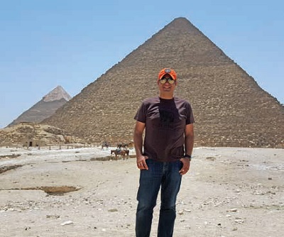 Tharwat visits the pyramids in Egypt