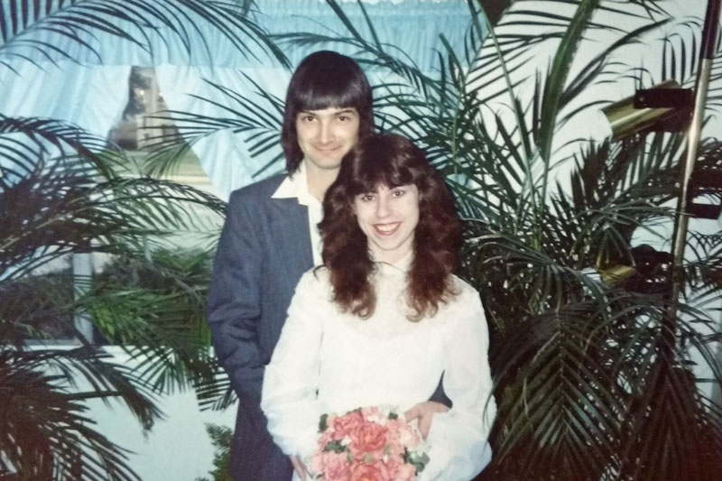 Barb and Bryan on their wedding day