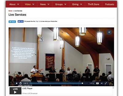 Conception Bay South Corps livestream webpage