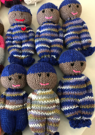 Photo of knitted dolls