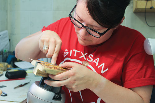 Stoney making jewelry