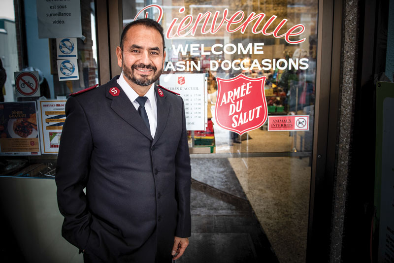 Cpt Ricaurte Velasquez at a Salvation Army thrift store (Photos: © Michelle Boulay 2018)