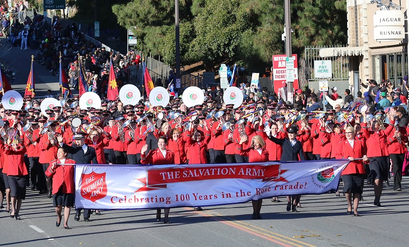 More than 400 Salvationists participated in the Rose Parade