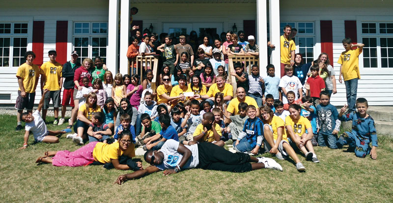Campers and staff at The Salvation Army Lac l'Achigan summer camp