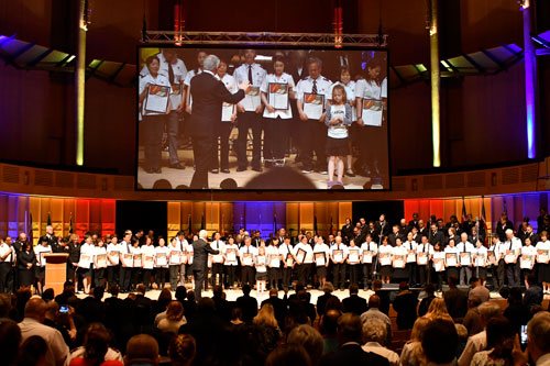 Salvationists are enrolled at the holiness meeting