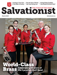 Cover of March 2019 issue of Salvationist