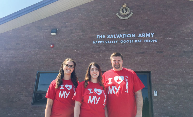 From left: Jenny Seaward, Cpts Melissa and Brent Haas