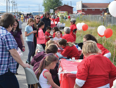 Photo of face painting at block party