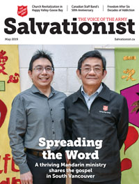 Cover of May 2019 issue of Salvationist