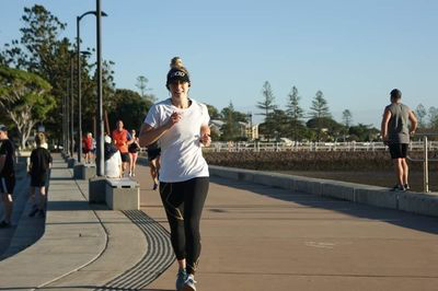 Photo of Cpt Krista Andrews during a run