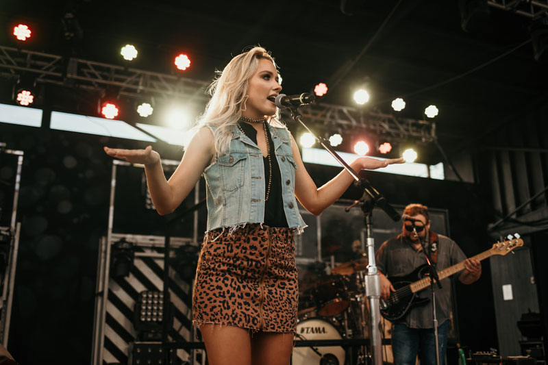 Emily Ann Roberts performs at the Appalachian Fair in Gray, Tennessee, in August