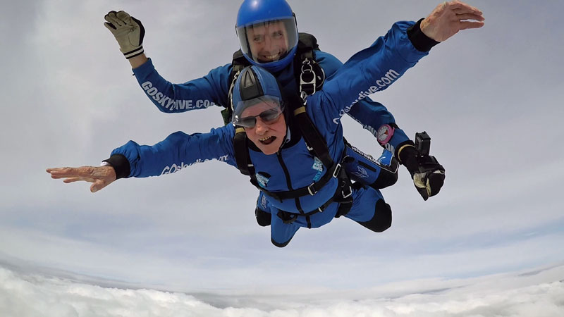 Commissioner Harry Read makes his parachute jump on D-Day