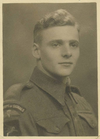 A photo of 19-year-old Harry taken during the war