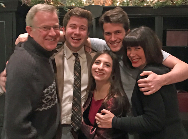 The Hicks family: Cam, Aaron, daughter-in-law, Rachel, David and Nancy