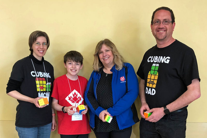 From left, Kristin and Mason Day, Nancy Harrison, and Benjamin Day