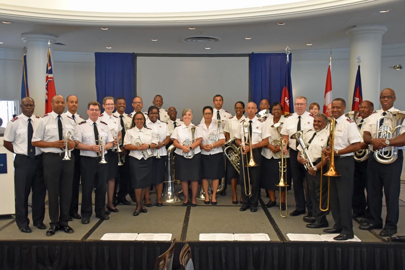 Bermuda Divisional Band with Canadian Salvationists