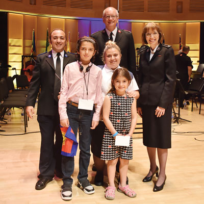 The Dabbagh family with Salvation Army leaders at congress