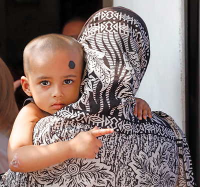 Photo of woman and child