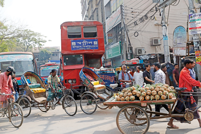 Photo of rickshaws in Bangaladesh