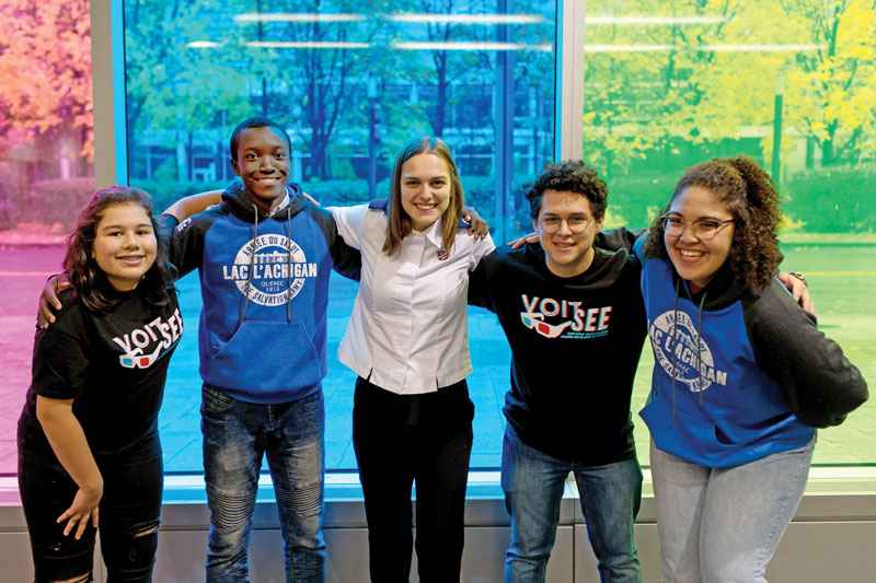 Allison Chirinos, Yao Nathanaël Kounakou, Maude Fournier, Jorge Urbano Cortes and Elizabeth Borgela