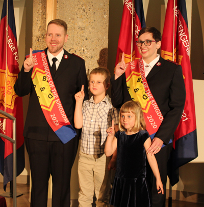 Lts Bill and Renee Mailman, along with their children, receive their first appointment