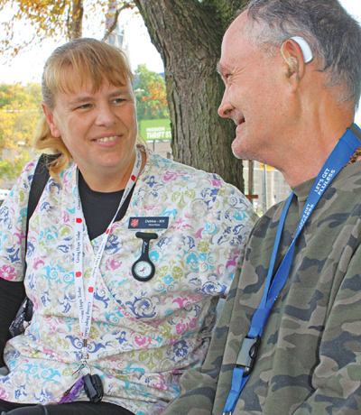 Photo of Debbie DeVries with Barry