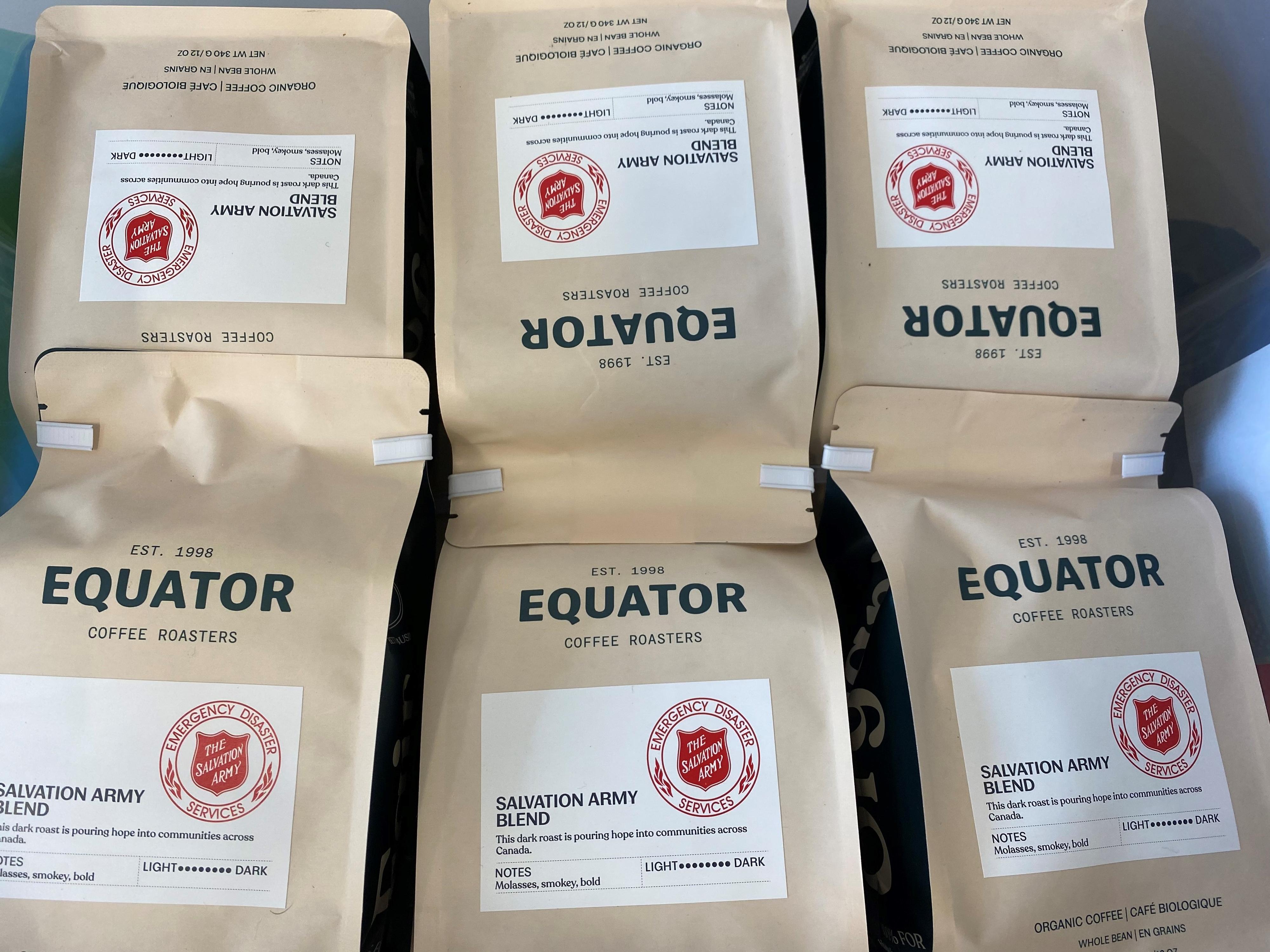 Bags of Equator Coffee